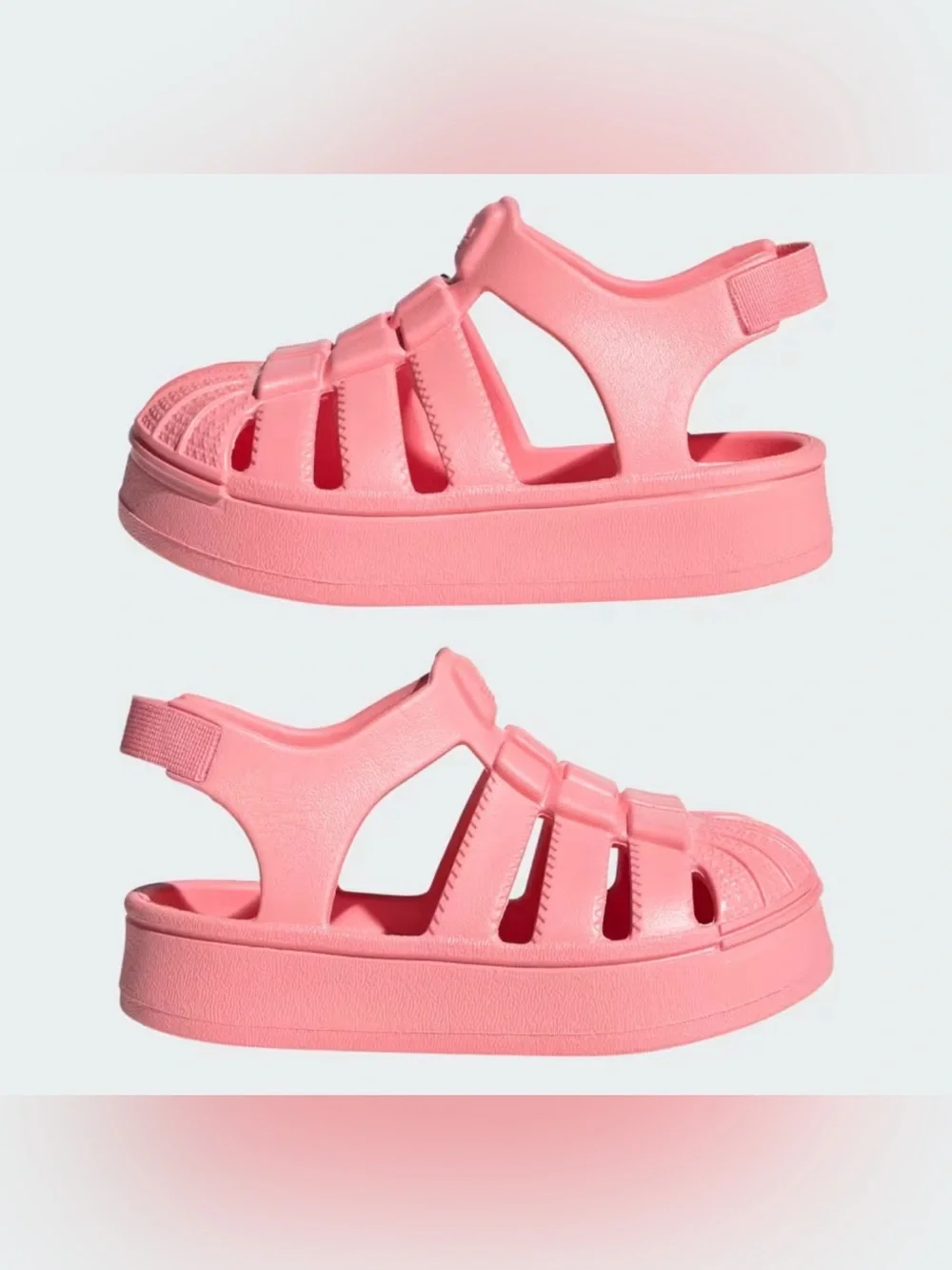 Adidas toddler superstar sandals pink size 7